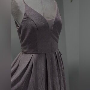 Elegant Gray Sleeveless Dress